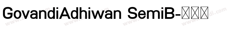 GovandiAdhiwan SemiB字体转换 GovandiAdhiwan SemiB字体转换